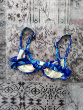 Retro Bold Blue Floral Print Bikini