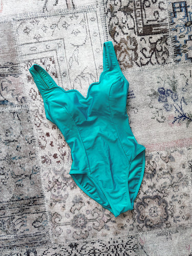 Waves 80s Turquoise Swimsuit