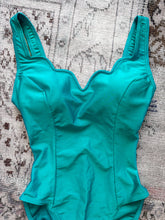 1980s/1990s Waves Mermaid Turquoise Swimsuit