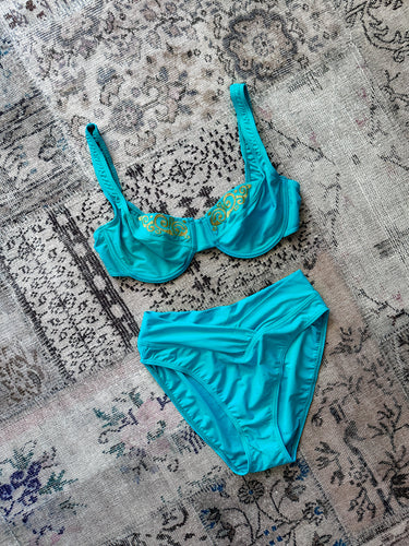 Pose 80s Turquoise Bikini