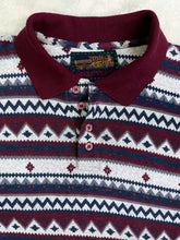 1970s Male Train Fair Isle Polo Pullover Sweater
