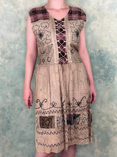 Patchwork Plaid Corset Dress