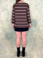 90s Maroon Striped Slinky Top