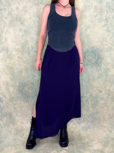 90s Purple Mesh Maxi Skirt