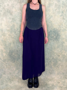 90s Purple Mesh Maxi Skirt