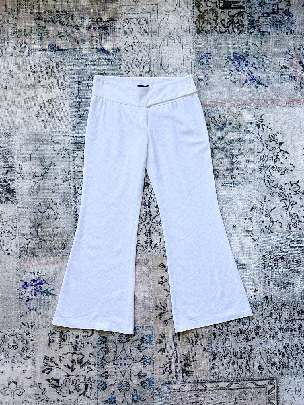 Cherrie y2k White Flared Pants