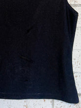 90s Black Slinky V Neck Tank