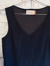 90s Black Slinky V Neck Tank