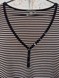y2k Cotton Striped Henley