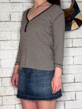 y2k Cotton Striped Henley