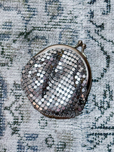 Silver Mesh Mini Coin Purse