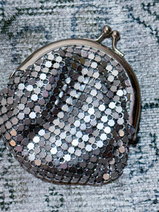 Silver Mesh Mini Coin Purse