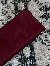 Blood Red Faux Leather Pouch