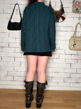 90s Chunky Teal Cardigan