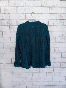 90s Chunky Teal Cardigan