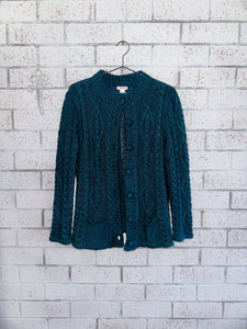 90s Chunky Teal Cardigan