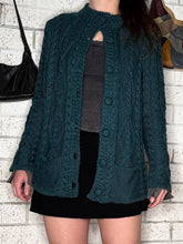 90s Chunky Teal Cardigan